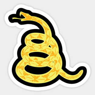 Yellow Gadsden Dont Tread on Me Snake Sticker